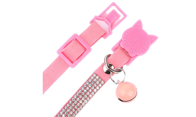 Luxus Szétcsatolható Macskanyakörv Kristályokkal