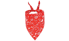 Nyomtatott Szíves Kendő Kutyáknak