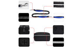 Kéz Nélküli Kutyapóráz állítható Derékszíjjal és Tokkal