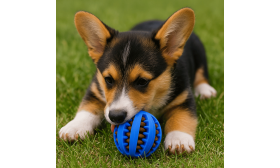 Interaktív Kutyakeksz Adagoló Labda – Gumijáték Kutyáknak Mentális Gazdagításhoz