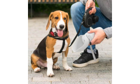 Összecsukható Kutyás Itatós Palack 550 ml – Élelmiszeripari Szilikon Hordozható Itatótál Háziállatoknak