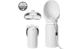 Összecsukható Kutyás Itatós Palack 550 ml – Élelmiszeripari Szilikon Hordozható Itatótál Háziállatoknak